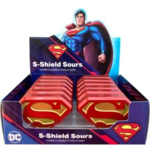 Boston America Superman Shield Sour Cherry Candy Tin 12ct